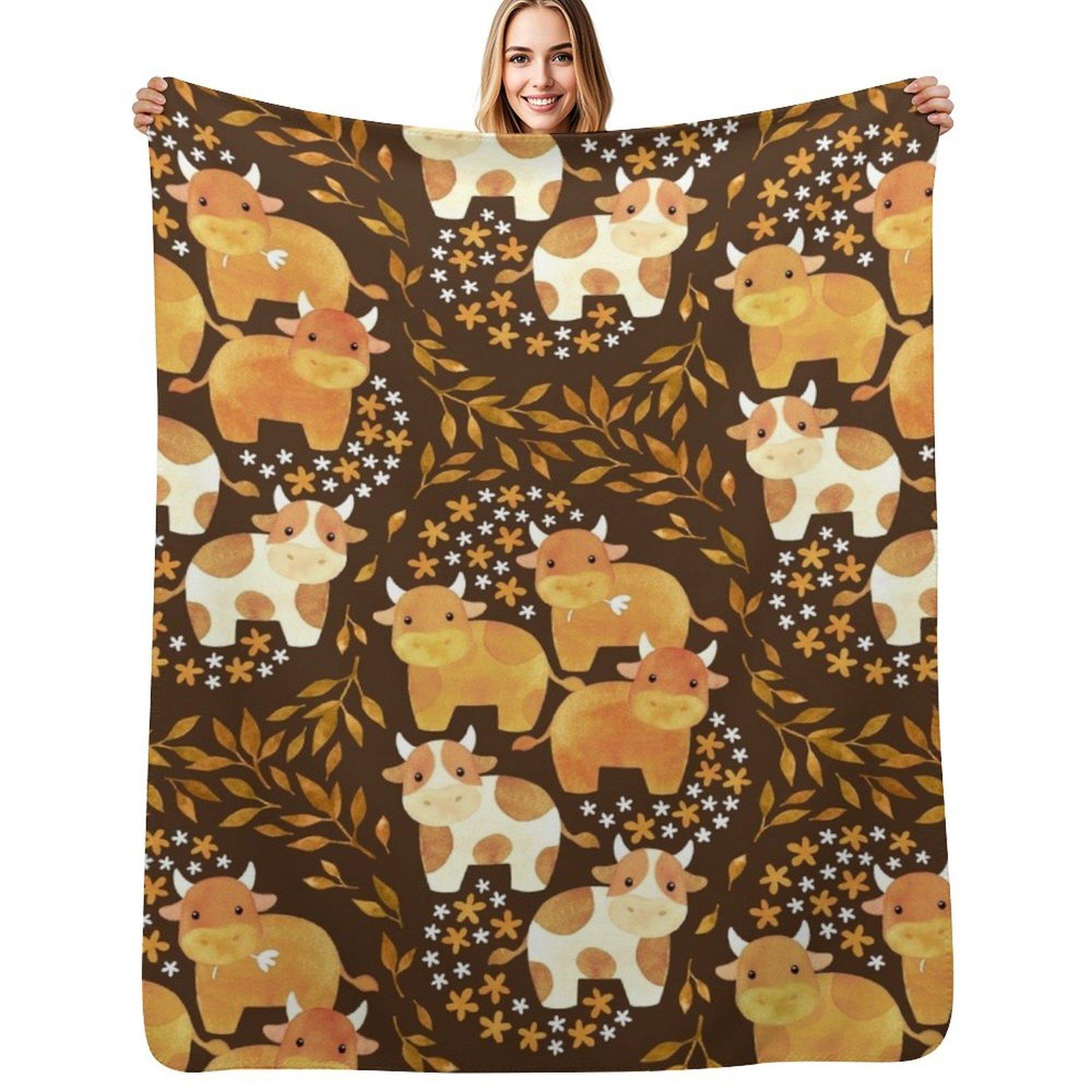 Whimsical Watercolor Cowfetti on chocolate brown Throw Blanket Air Conditioner Soft Blanket for Office Home 102x76cm(40x30in)
Whimsical Watercolor Cowfetti on chocolate brown Throw Blanket Air Conditioner Soft Blanket for Office Home 102x76cm(40x30in)