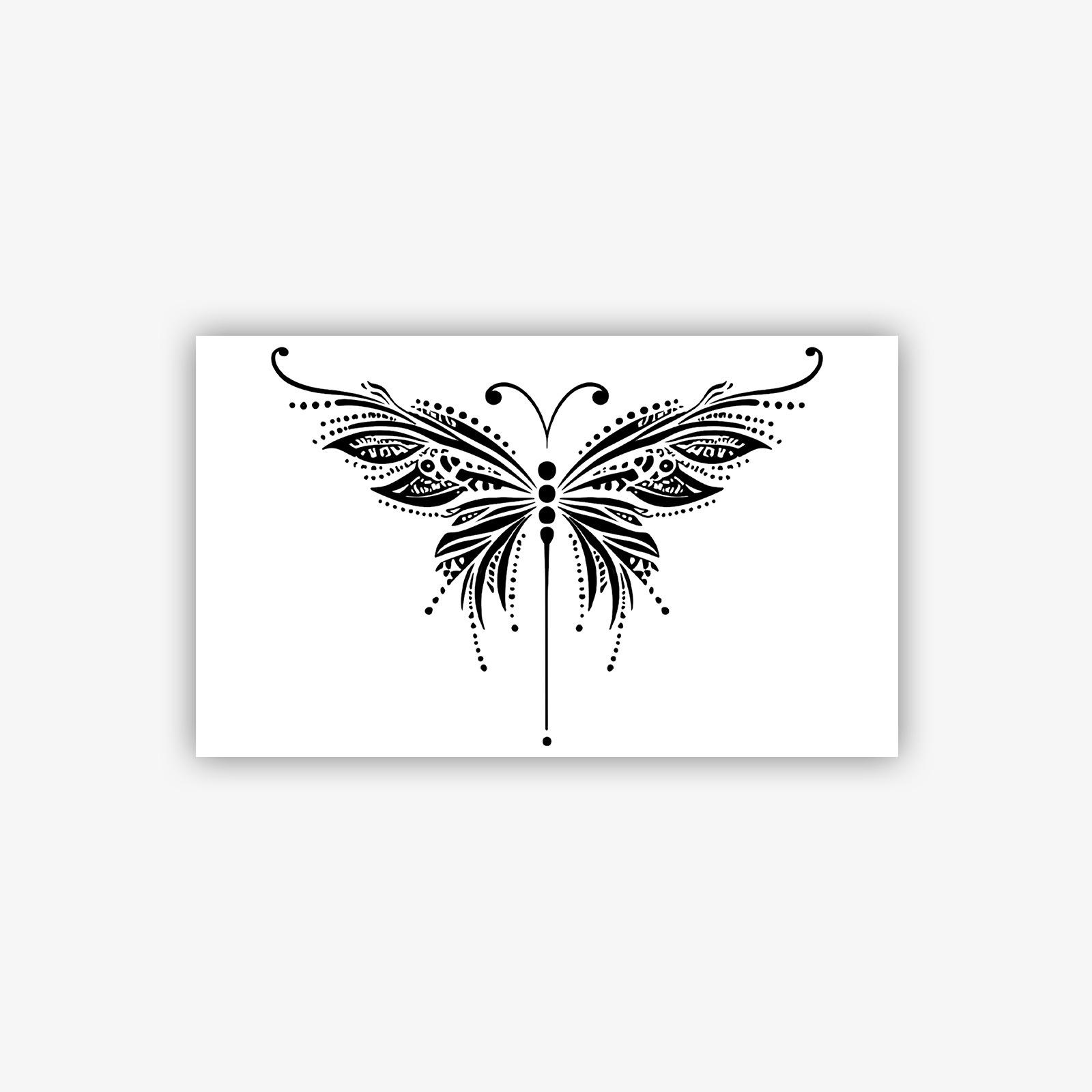 Black Butterfly Tattoo Sticker Female Chest Waterproof And Sweat-Proof Advanced Sense, Spice Girl Collarbone Sticker 9*15CM
Black Butterfly Tattoo Sticker Female Chest Waterproof And Sweat-Proof Advanced Sense, Spice Girl Collarbone Sticker 9*15CM