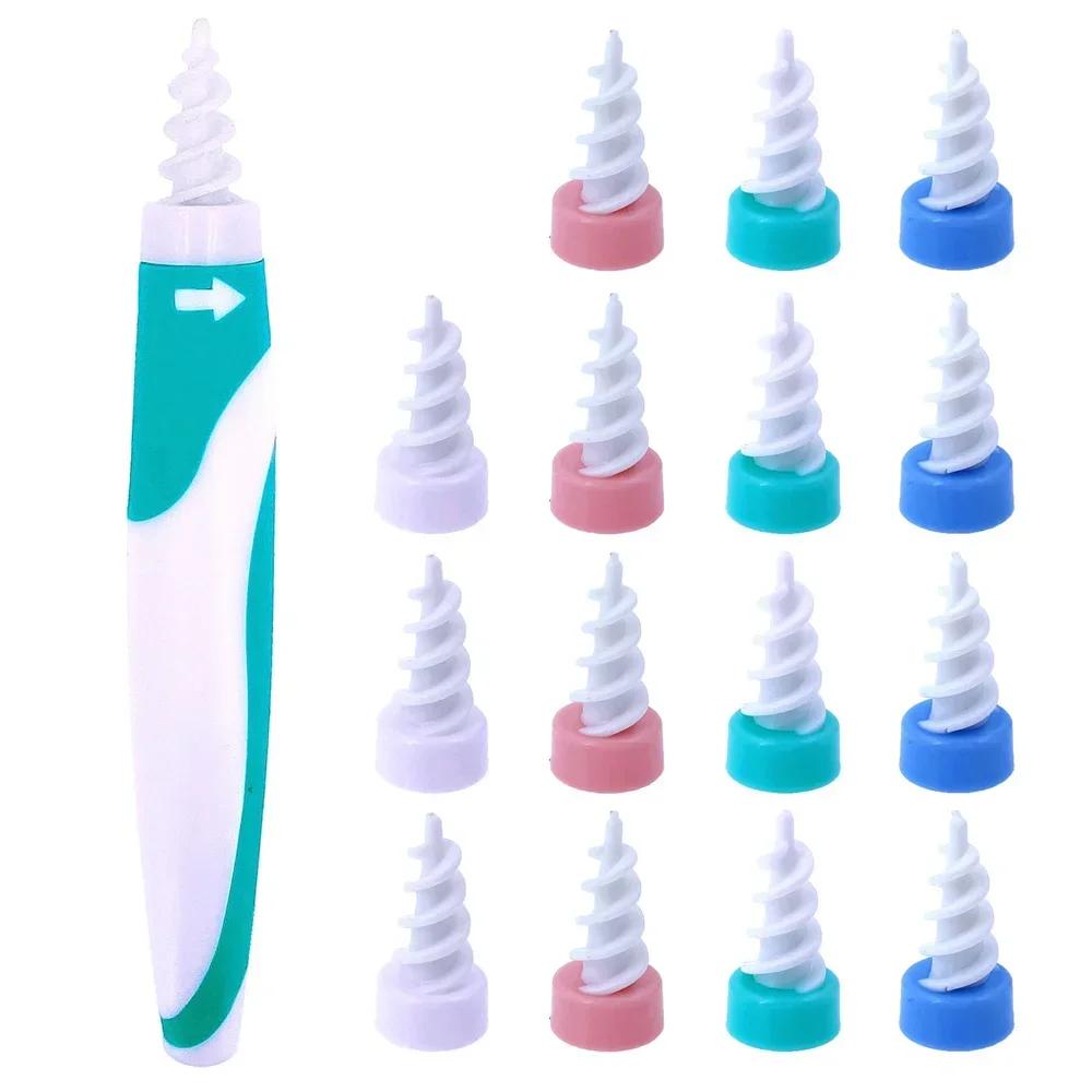 Soft Silicone Ear Wax Removal Tool with 16 Replacement Heads Safe Spiral Cleaner for Ear Care and Hygiene
Soft Silicone Ear Wax Removal Tool with 16 Replacement Heads Safe Spiral Cleaner for Ear Care and Hygiene