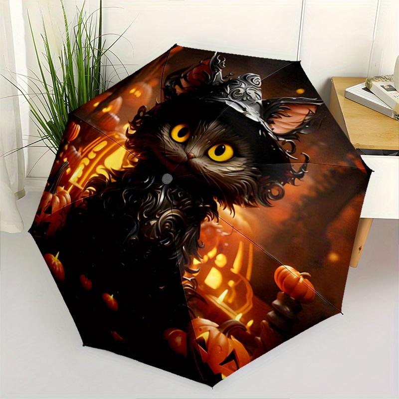 1pc Handsome Black Cat Halloween Automatic 3-Fold Umbrella Design, Cute Cartoon Pattern, Portable Outdoor Umbrella, Perfect, Holiday Gift fo
1pc Handsome Black Cat Halloween Automatic 3-Fold Umbrella Design, Cute Cartoon Pattern, Portable Outdoor Umbrella, Perfect, Holiday Gift fo