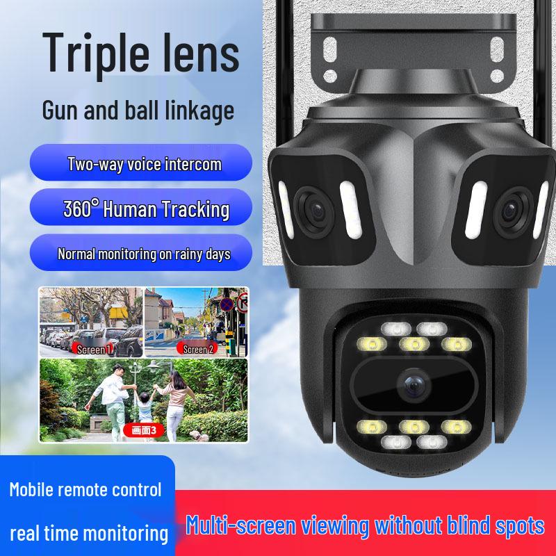High-Definition 360° Panoramic Outdoor Camera with Triple Lens and Remote Monitoring 3MP Camera Only
High-Definition 360° Panoramic Outdoor Camera with Triple Lens and Remote Monitoring 3MP Camera Only