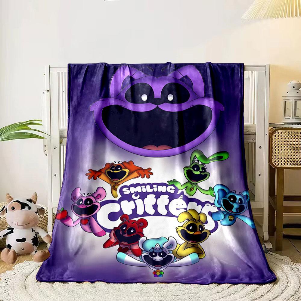 Smiling colorful animal-like characters surrounding a large purple face. for all seasons blanket lunch break throw gift 80cm x 120cm
Smiling colorful animal-like characters surrounding a large purple face. for all seasons blanket lunch break throw gift 80cm x 120cm