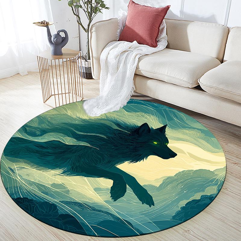 Ethereal Wolf,Round Area Rug,Carpet Rug for Living Room Bedroom Sofa Playroom Decor,Non-slip Floor Mat 80cmx80cm
Ethereal Wolf,Round Area Rug,Carpet Rug for Living Room Bedroom Sofa Playroom Decor,Non-slip Floor Mat 80cmx80cm