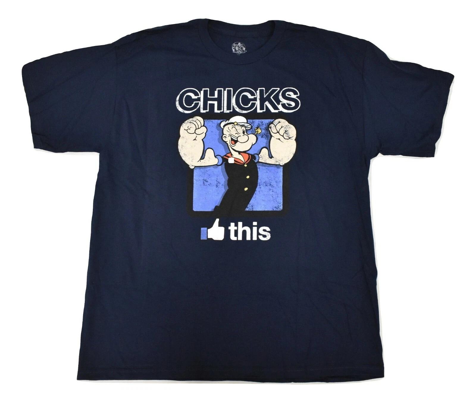 Popeye Mens Chicks Like This Shirt Funny Navy New S, XL 4XL
Popeye Mens Chicks Like This Shirt Funny Navy New S, XL 4XL