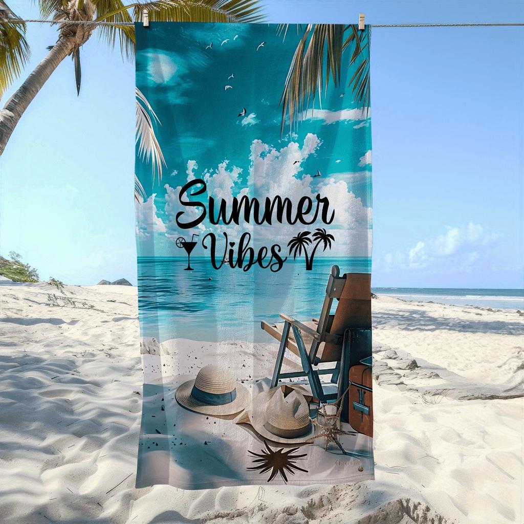 Summer Vibes Tropical Palm Tree Microfiber Beach Towel, Quick-Dry High Absorbency for Swimming Camping W40*H60(CM)
Summer Vibes Tropical Palm Tree Microfiber Beach Towel, Quick-Dry High Absorbency for Swimming Camping W40*H60(CM)
