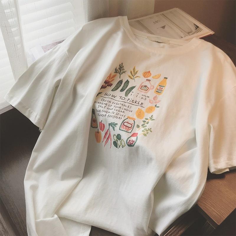 Women s Summer Mid-length Loose Printed T-shirt Couple Cotton Comfortable Casual Short-sleeved Tops XS білий
Women s Summer Mid-length Loose Printed T-shirt Couple Cotton Comfortable Casual Short-sleeved Tops XS білий