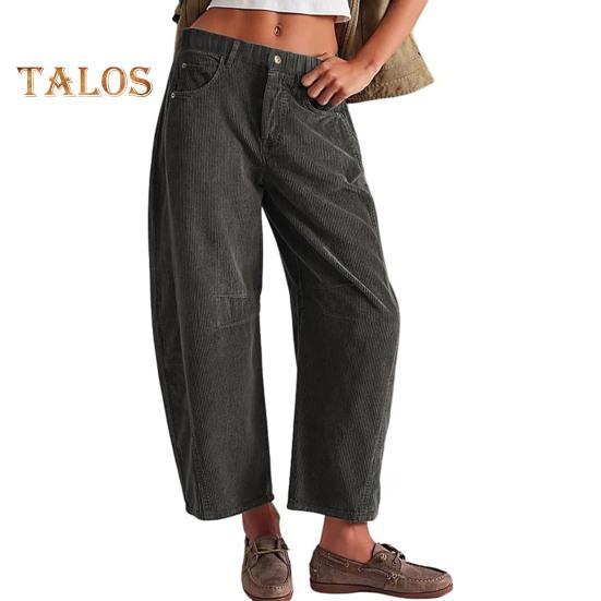 Женские вельветовые брюки с эластичной талией, средней посадкой, застежкой-молнией на пуговицы, широкие повседневные брюки с карманами, однотонные брюки XL темно-серого
Женские вельветовые брюки с эластичной талией, средней посадкой, застежкой-молнией на пуговицы, широкие повседневные брюки с карманами, однотонные брюки XL темно-серого