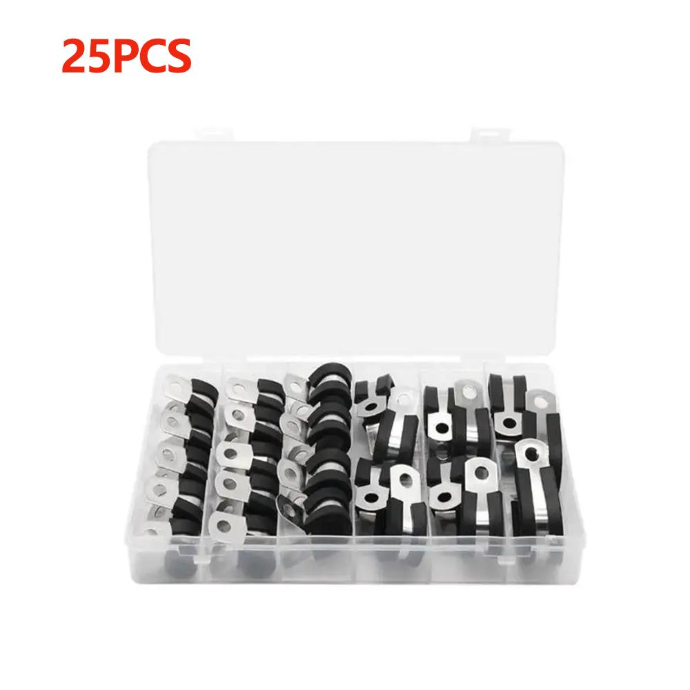 25/52/136Pcs Cable Clamp Stainless Steel Rubber Coated Cushioned SetHexagon Nuts Set Automotive Fuel Line Pipe Clip
25/52/136Pcs Cable Clamp Stainless Steel Rubber Coated Cushioned SetHexagon Nuts Set Automotive Fuel Line Pipe Clip