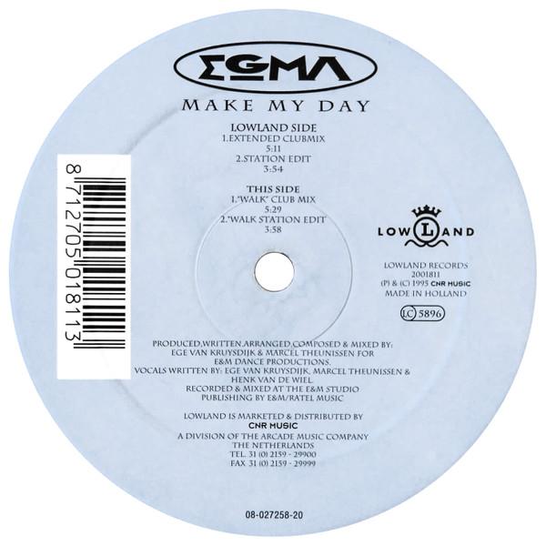 12inch Record EGMA - Make My Day 2001811 Lowland Records 1995 Netherland Dance & Electronica Used
12inch Record EGMA - Make My Day 2001811 Lowland Records 1995 Netherland Dance & Electronica Used