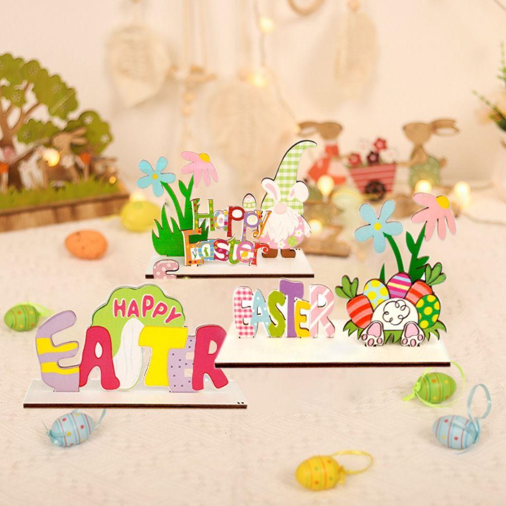 Decorative Rabbit Egg Table Ornament Cartoon Easter Wooden Letter Ornaments Desktop Ornament F
Decorative Rabbit Egg Table Ornament Cartoon Easter Wooden Letter Ornaments Desktop Ornament F