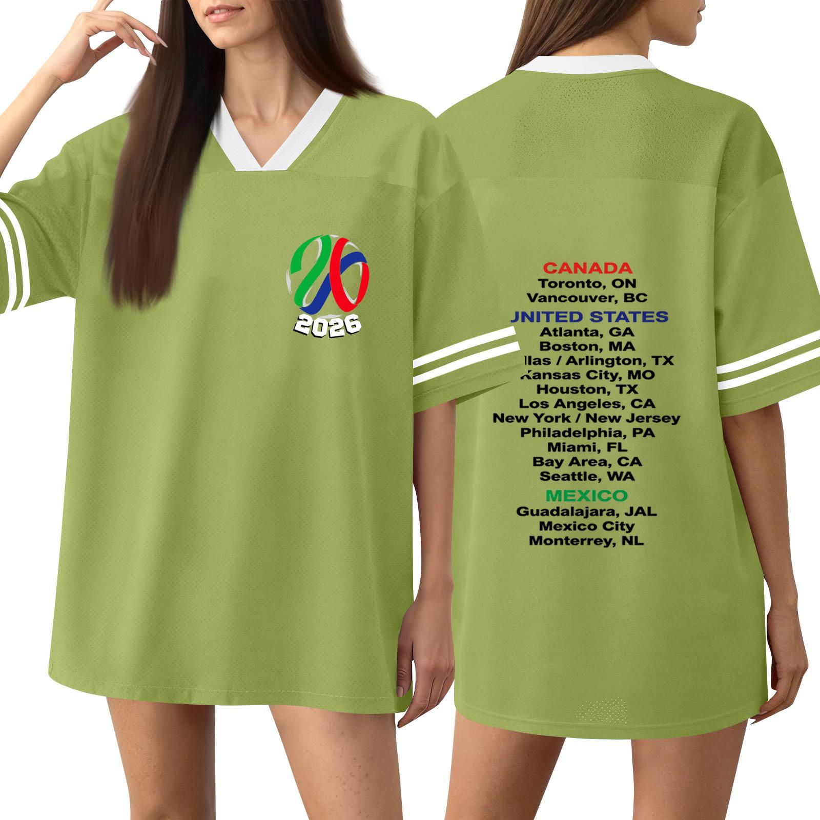 Women s Fashion Short Sleeve V Neck Sports Jersey T Shirt Top with 2026 Football World Cup Print Casual Athletic Wear for Outdoor Activities XXXL зелёный
Women s Fashion Short Sleeve V Neck Sports Jersey T Shirt Top with 2026 Football World Cup Print Casual Athletic Wear for Outdoor Activities XXXL зелёный