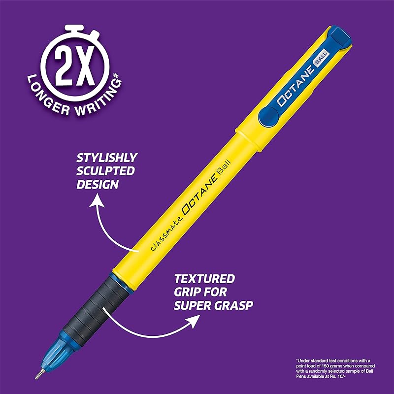 Classmate Octane- Blue Ball Pens (Pack of 10) | Smooth & Fast Writing Ball Pens | Attractive body colours|Comfortable to 1 count (Pack of 1) синий
Classmate Octane- Blue Ball Pens (Pack of 10) | Smooth & Fast Writing Ball Pens | Attractive body colours|Comfortable to 1 count (Pack of 1) синий