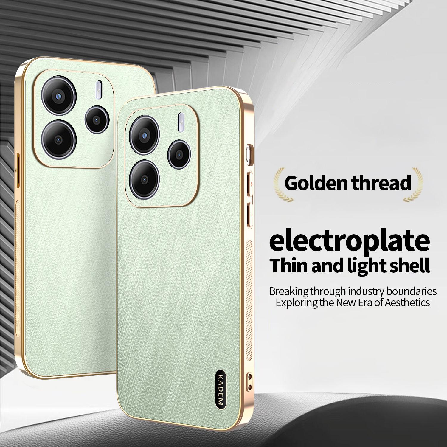 KADEM For Xiaomi Redmi Note 14 5G Case Electroplating Silk Texture PU+TPU Phone Back Cover Gold
KADEM For Xiaomi Redmi Note 14 5G Case Electroplating Silk Texture PU+TPU Phone Back Cover Gold