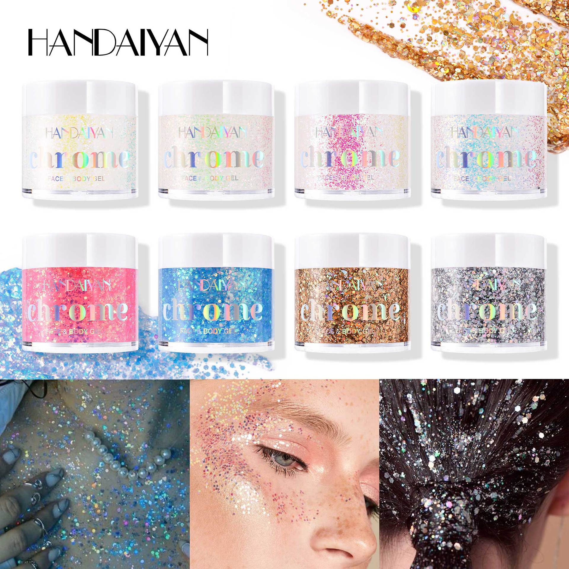 HANDAIYAN Chameleon Multichrome Jelly Glitter Eyeshadow Fine Shimmer for Nightclub & Stage Makeup 34.5g
HANDAIYAN Chameleon Multichrome Jelly Glitter Eyeshadow Fine Shimmer for Nightclub & Stage Makeup 34.5g