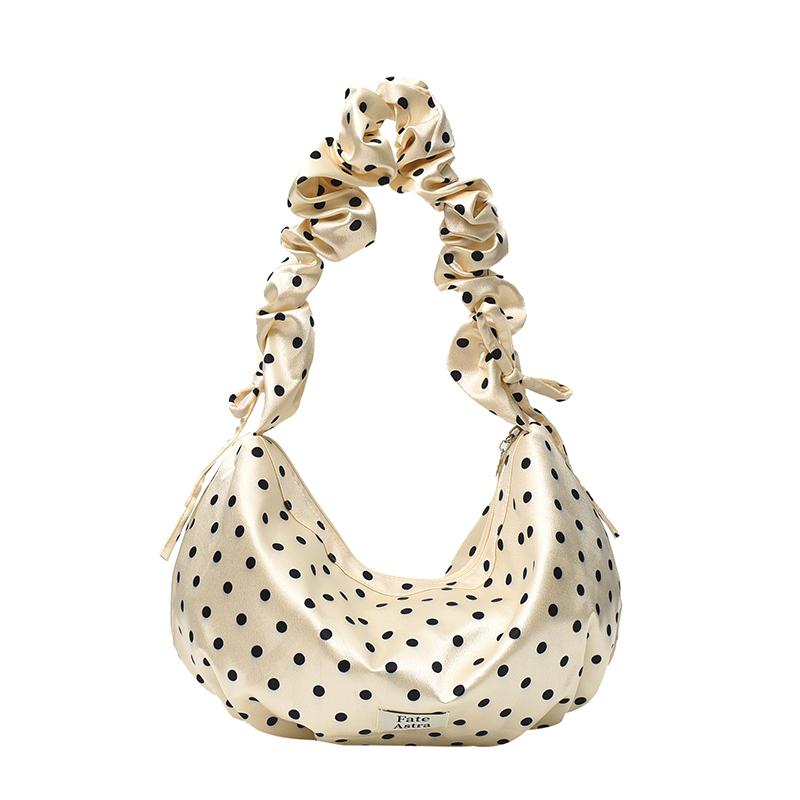 Fashi Sweet Fabric Polka Dot Bag for Women Large Capacity Crescent Youth Shoulder Bags Elegant Ruched Casual Handbags шампанського
Fashi Sweet Fabric Polka Dot Bag for Women Large Capacity Crescent Youth Shoulder Bags Elegant Ruched Casual Handbags шампанського