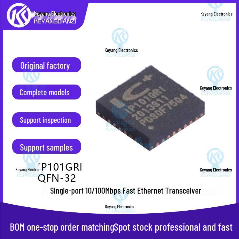 IP101GRI QFN-32 Fast Ethernet Transceiver Chip, 10/100 Mbps, Single-Port IC
IP101GRI QFN-32 Fast Ethernet Transceiver Chip, 10/100 Mbps, Single-Port IC