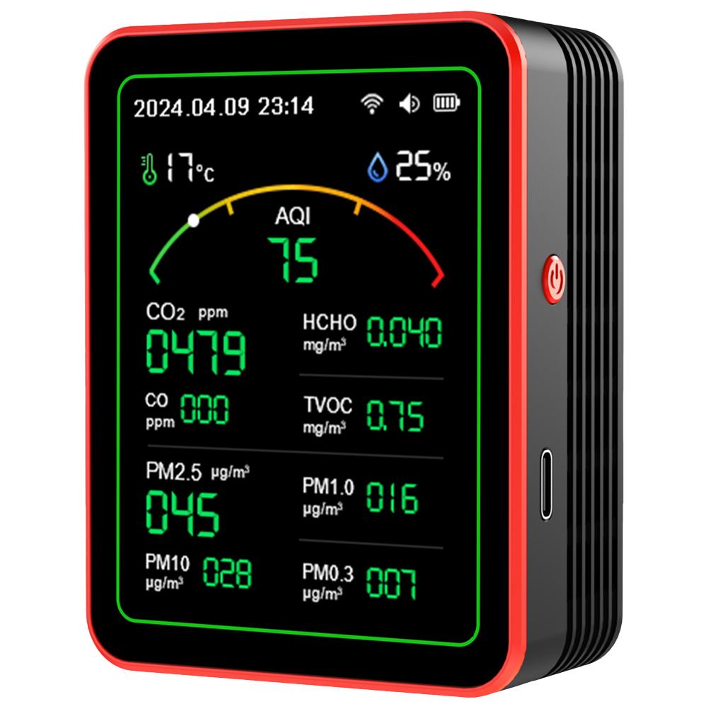 Tuya WiFi 15-в-1 детектор качества воздуха PM0.3 PM2.5 PM10 CO CO2 TVOC HCHO тестер чёрный
Tuya WiFi 15-в-1 детектор качества воздуха PM0.3 PM2.5 PM10 CO CO2 TVOC HCHO тестер чёрный