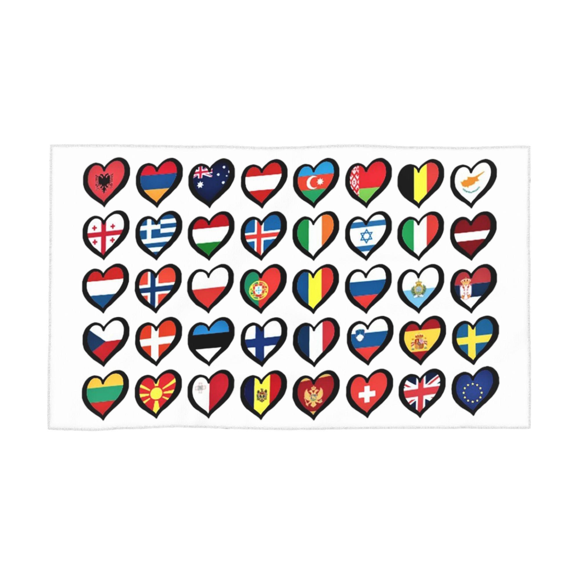 Eurovision Song Contest Flags Hearts ESC EBU Eurofans Soft Face Towel Quick Dry Pool Bath Cotton Towels Absorbent Quick W89*H183(CM)
Eurovision Song Contest Flags Hearts ESC EBU Eurofans Soft Face Towel Quick Dry Pool Bath Cotton Towels Absorbent Quick W89*H183(CM)
