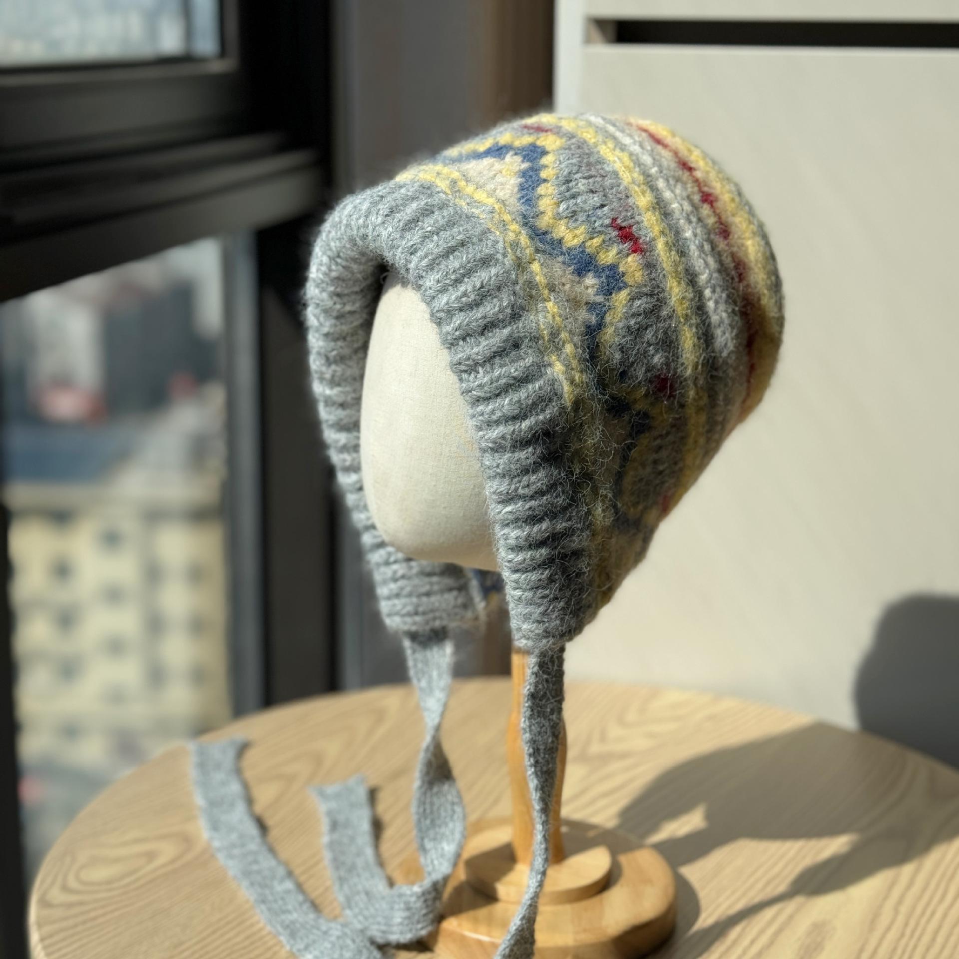 New Fair Isle style color-blocked knitted pullover hat for women, thickened for warmth and cold protection, with ear flaps, suitable for autumn and Adult54-60Average Size сірий колір
New Fair Isle style color-blocked knitted pullover hat for women, thickened for warmth and cold protection, with ear flaps, suitable for autumn and Adult54-60Average Size сірий колір