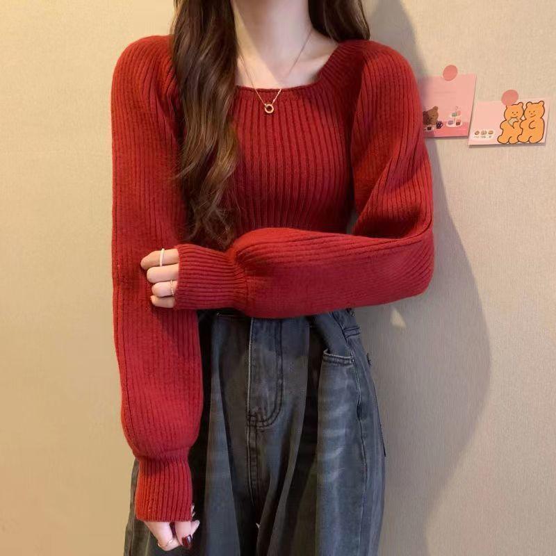 Осень Зима Французский квадратный вырез Дизайн с пышными рукавами Нишевый многослойный Свитер-базовый слой с квадратным вырезом Женский топ One Size бордовый
Осень Зима Французский квадратный вырез Дизайн с пышными рукавами Нишевый многослойный Свитер-базовый слой с квадратным вырезом Женский топ One Size бордовый