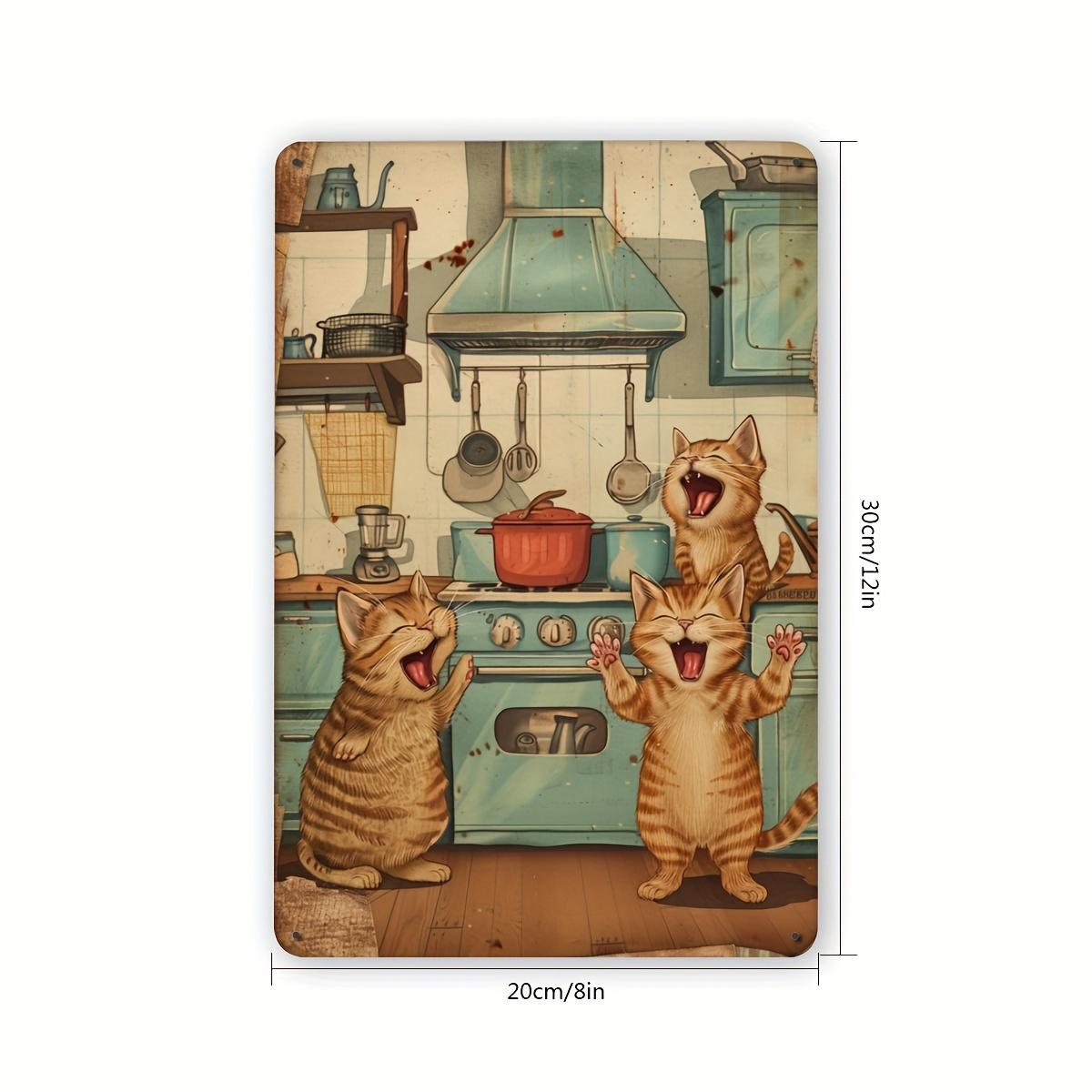 Vintage Kitchen Decor Playful Cat Iron Engraving Wall Art for Home Bedroom Dining Room Bar Cafe School Library 20x30cm(7.8x11.8inch)
Vintage Kitchen Decor Playful Cat Iron Engraving Wall Art for Home Bedroom Dining Room Bar Cafe School Library 20x30cm(7.8x11.8inch)
