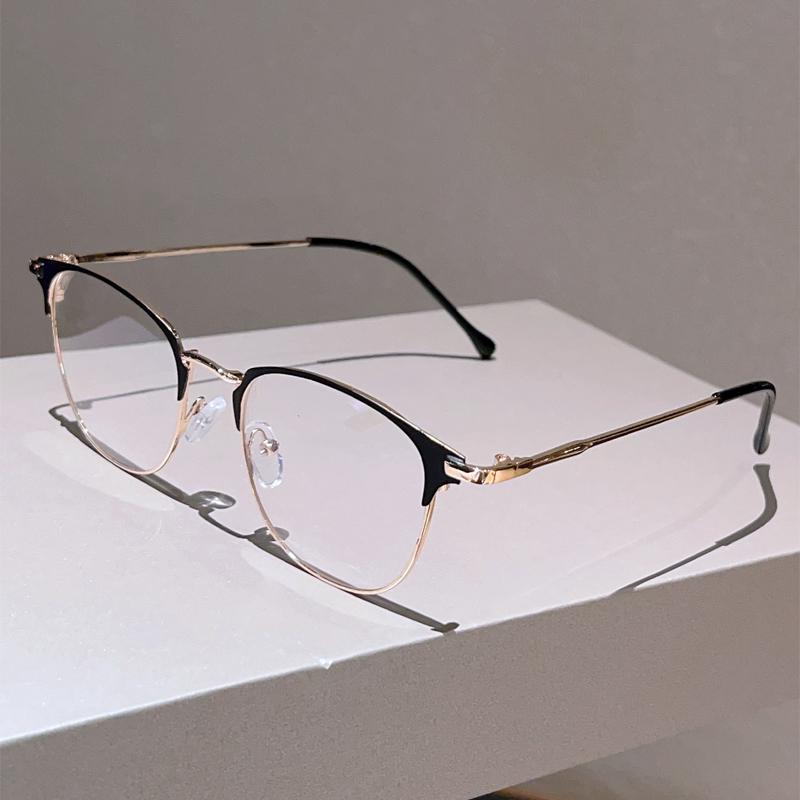 KAMMPT Vintage Round Optical Frames New Fashion Metal Rim Blue Light Blocking Glasses Women Trendy Retro Brand Design Eyewear transparent lenses
KAMMPT Vintage Round Optical Frames New Fashion Metal Rim Blue Light Blocking Glasses Women Trendy Retro Brand Design Eyewear transparent lenses