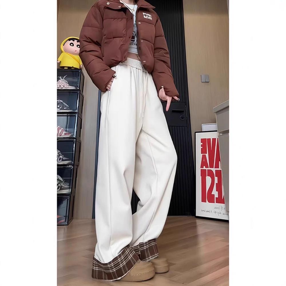 Apricot Plaid Wide-Leg Women s Casual Pants - Loose BF Style Hip-Hop Splicing Design Sweatpants XL
Apricot Plaid Wide-Leg Women s Casual Pants - Loose BF Style Hip-Hop Splicing Design Sweatpants XL