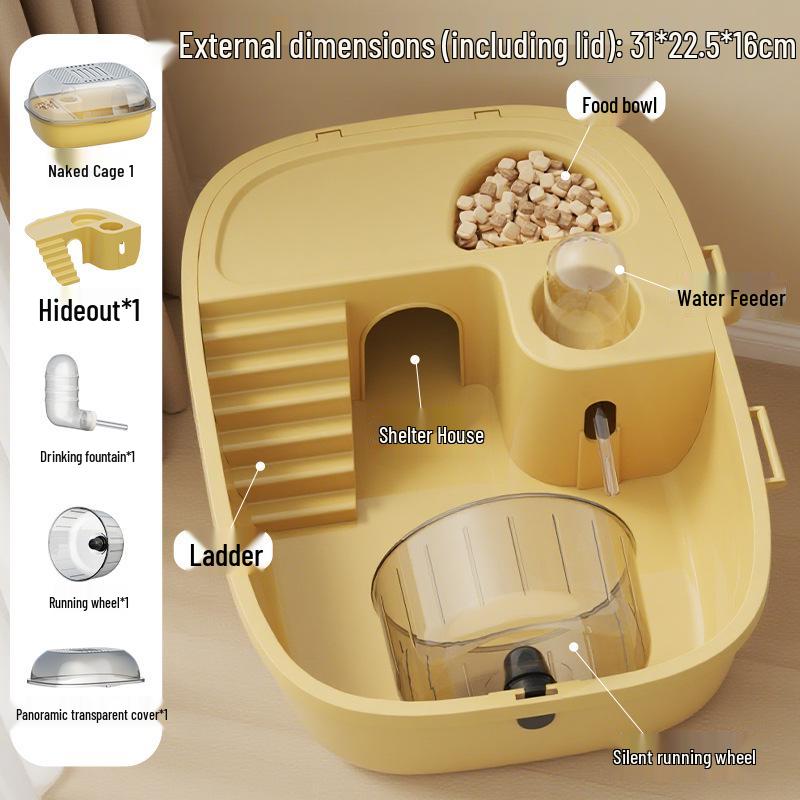 Extra Large Transparent Hamster Cage with Panoramic View - Luxury Villa for Golden Hamsters Independent Carton Packaging
Extra Large Transparent Hamster Cage with Panoramic View - Luxury Villa for Golden Hamsters Independent Carton Packaging