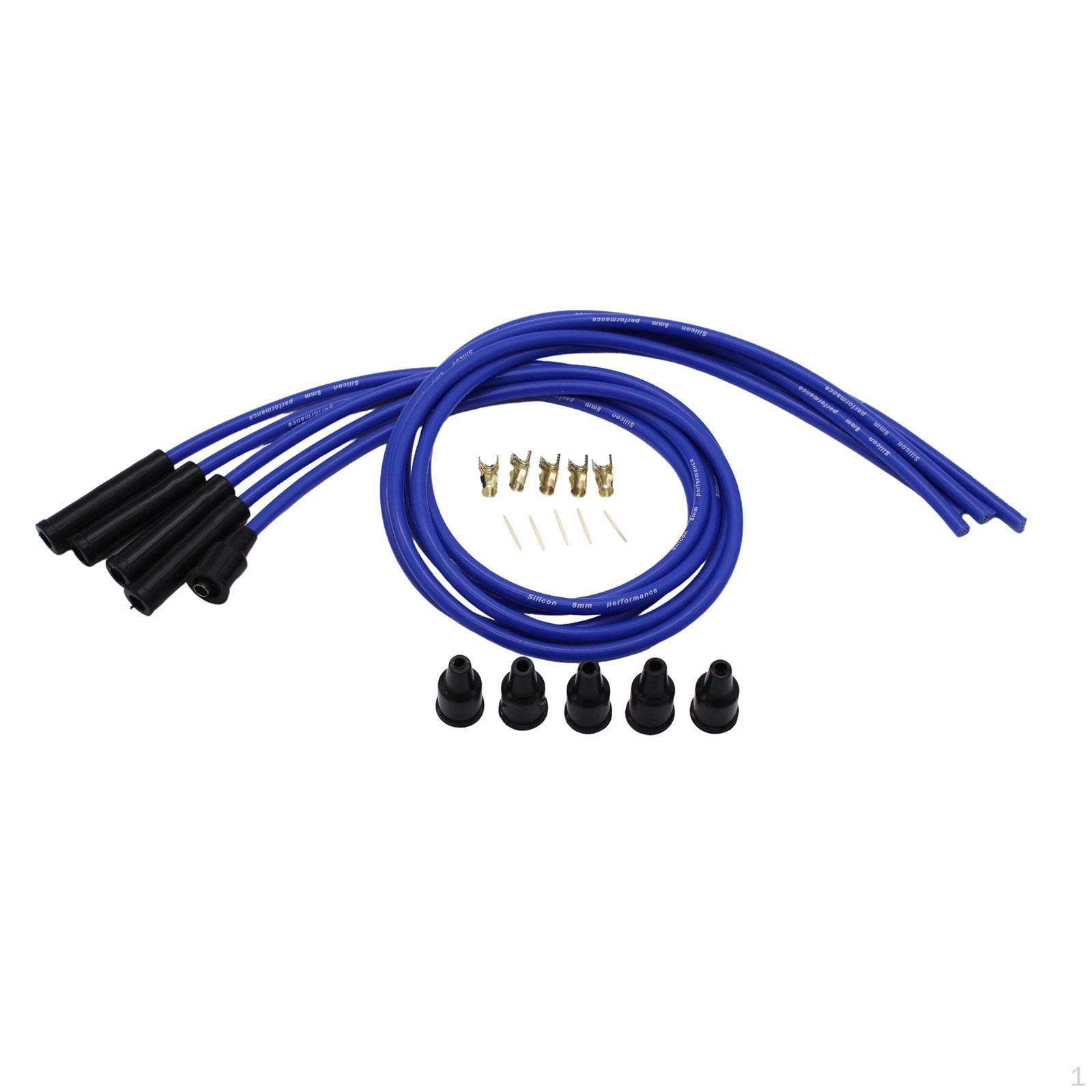 Spiral Core Spark Plug Wire Set with Boot Silicone Metal Accessories ,8mm for 4 cyl High
Spiral Core Spark Plug Wire Set with Boot Silicone Metal Accessories ,8mm for 4 cyl High