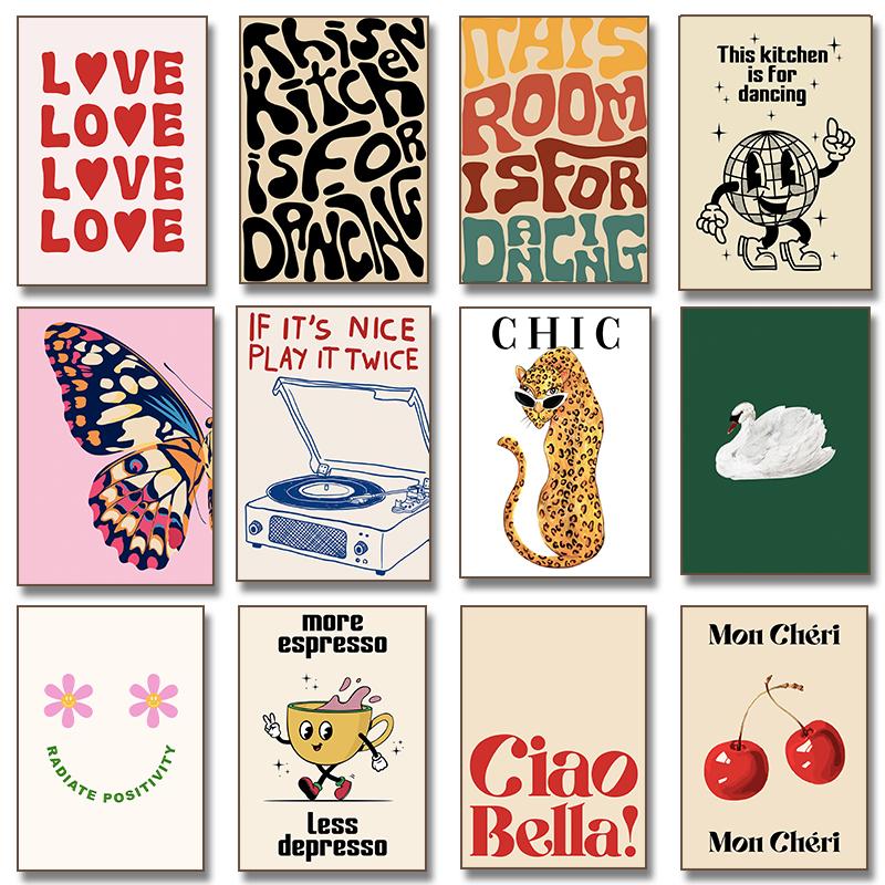 This Kitchen Is for Dancing Posters Disco Ball Cherry Butterfly Leopard Swan Art Canvas Painting Prints Trendy Wall Home Decor 21cm×30cm NoFrame
This Kitchen Is for Dancing Posters Disco Ball Cherry Butterfly Leopard Swan Art Canvas Painting Prints Trendy Wall Home Decor 21cm×30cm NoFrame