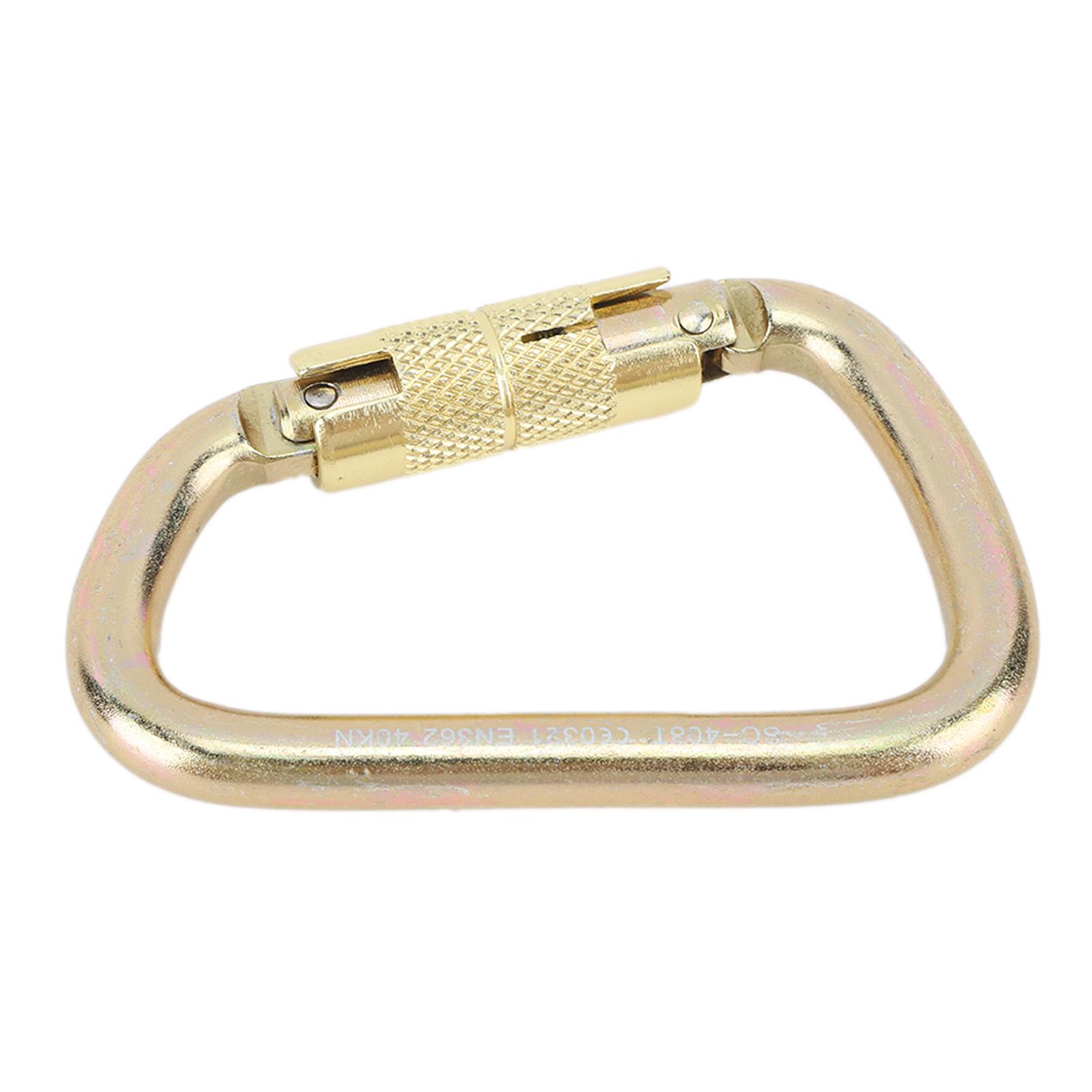 Golden Locking Carabiner Hook D Shape Spring Ring Outdoor Sports Heavy Duty Light Weight Carabiner for Hiking Camping
Golden Locking Carabiner Hook D Shape Spring Ring Outdoor Sports Heavy Duty Light Weight Carabiner for Hiking Camping
