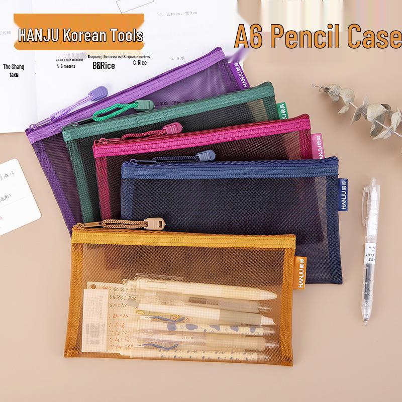Korean Cross-border Transparent Mesh Pen & Pencil Storage Bag - A6 Document Size, Ideal for Students Red 1 piece
Korean Cross-border Transparent Mesh Pen & Pencil Storage Bag - A6 Document Size, Ideal for Students Red 1 piece