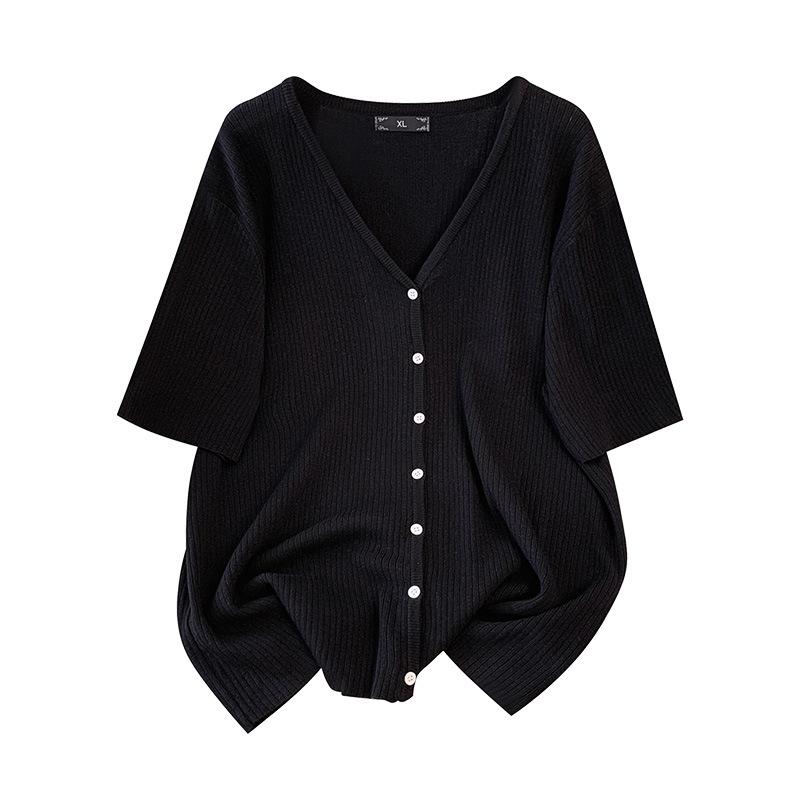 Large size knitted top super good-looking V-neck women s clothing summer loose front shoulder thin premium cardigan sweater L reference 60-72.5kg чёрный
Large size knitted top super good-looking V-neck women s clothing summer loose front shoulder thin premium cardigan sweater L reference 60-72.5kg чёрный