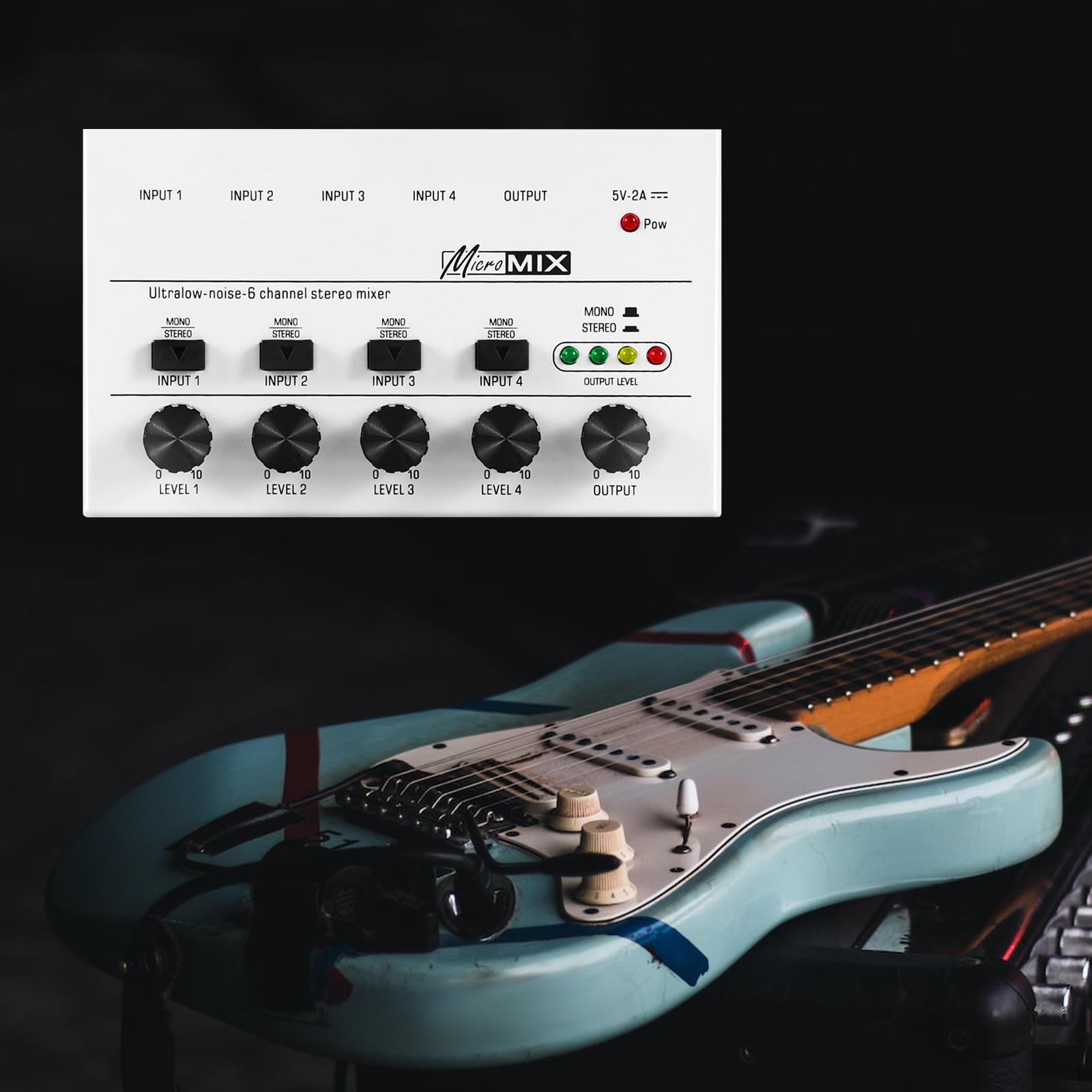 4-канальный звуковой микшер Портативный вход 1 выход Выходная система Стерео Цифровой белый
4-канальный звуковой микшер Портативный вход 1 выход Выходная система Стерео Цифровой белый