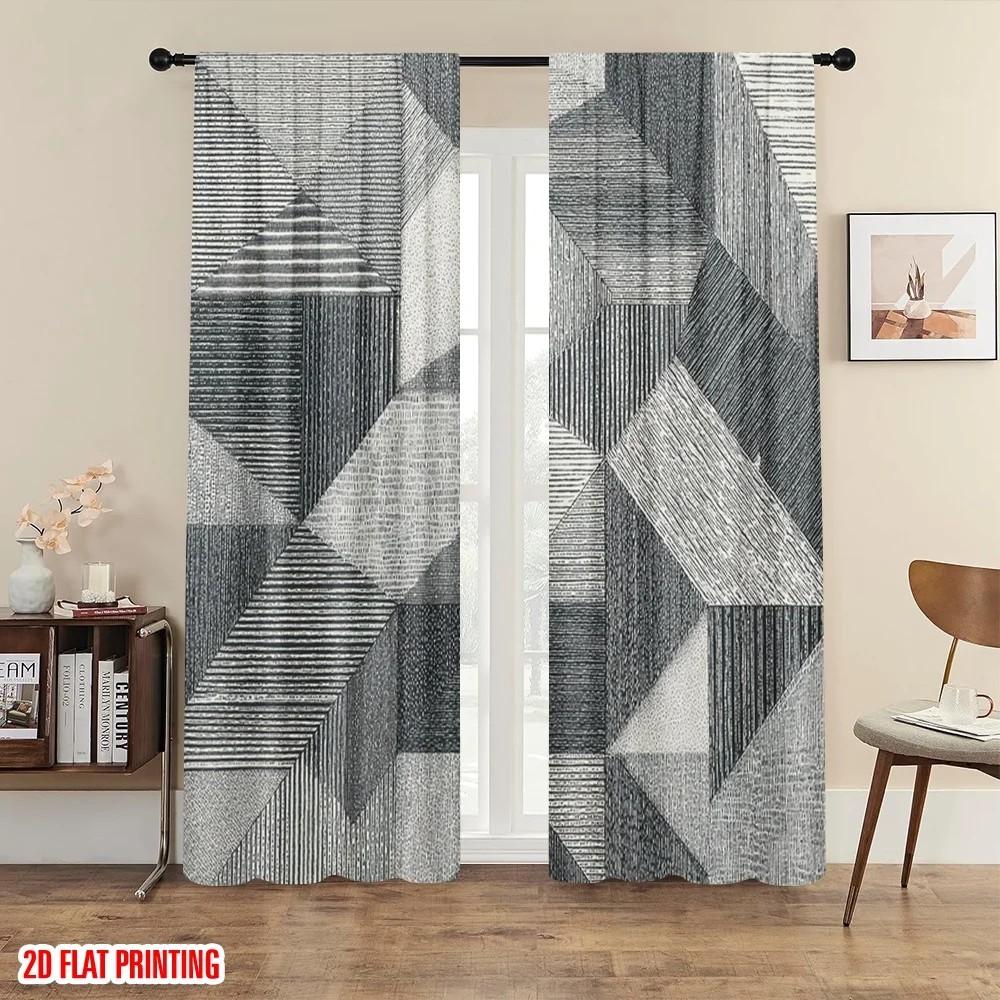 2pcs Geometric Triangle Curtains Room Decor Polyester Rod Pocket Window Drapes Living Room Bedroom Home Decor 24x59in(60x150CM)x2&Rod Pocket
2pcs Geometric Triangle Curtains Room Decor Polyester Rod Pocket Window Drapes Living Room Bedroom Home Decor 24x59in(60x150CM)x2&Rod Pocket