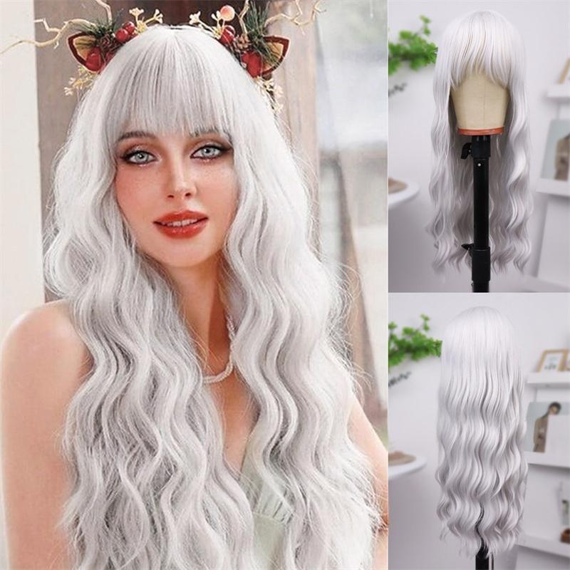 Synthetic Curly Hair Wigs Natural Fluffy Water Wave Hairstyle Cosplay Halloween Party Heat Resistant білий
Synthetic Curly Hair Wigs Natural Fluffy Water Wave Hairstyle Cosplay Halloween Party Heat Resistant білий