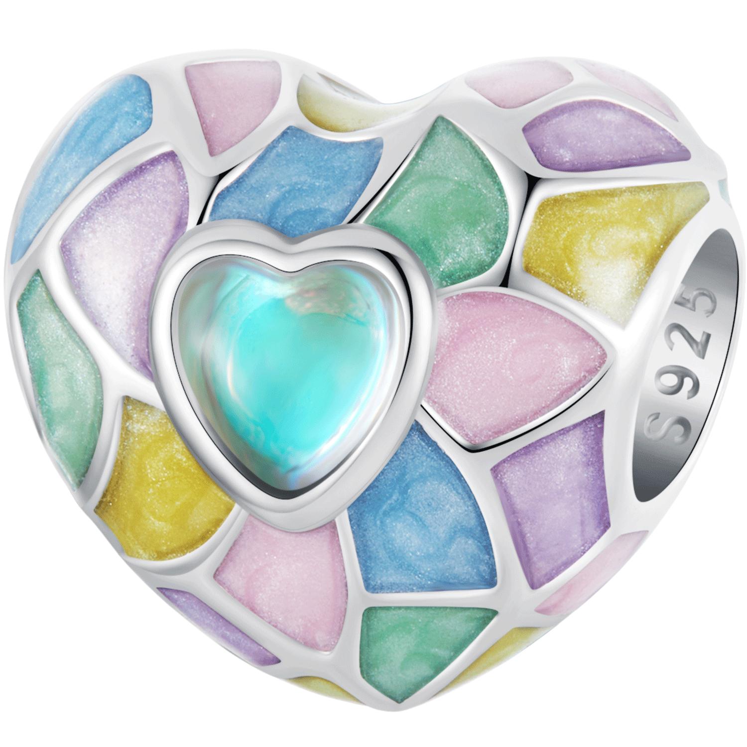 Шарм BAMOER Rainbow Heart для браслета Charm, ажурні намистини зі срібла 925 проби, барвисті шарми з бісеру та приємну до шкіри емаль SCC2708 різнокольоровий
Шарм BAMOER Rainbow Heart для браслета Charm, ажурні намистини зі срібла 925 проби, барвисті шарми з бісеру та приємну до шкіри емаль SCC2708 різнокольоровий