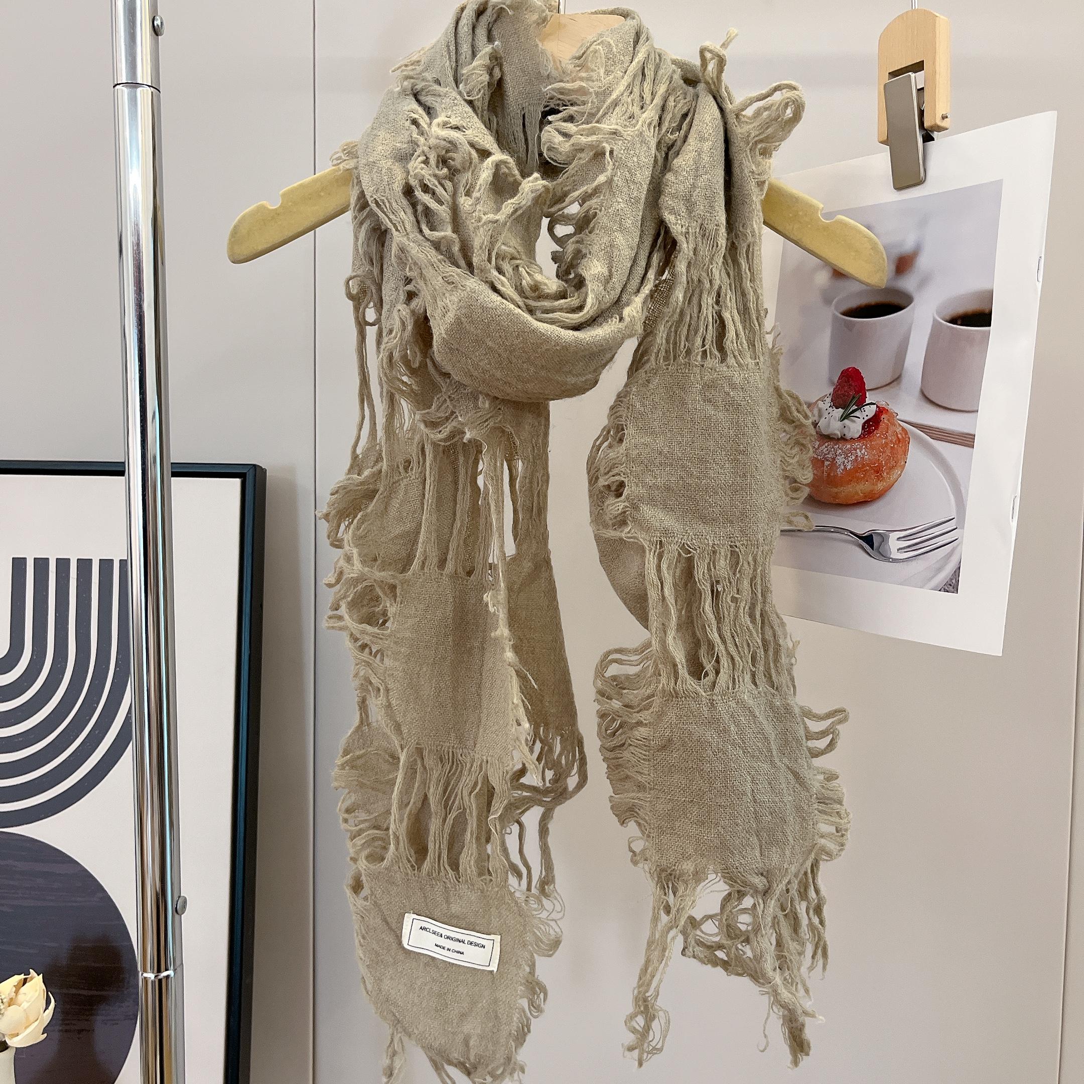 2026 Ripped Hole Tassel Vintage Scarf Men Women Autumn Spring Retro Ragged Hip Hop Punk Y2k Neck Warmer One Size хакі
2026 Ripped Hole Tassel Vintage Scarf Men Women Autumn Spring Retro Ragged Hip Hop Punk Y2k Neck Warmer One Size хакі