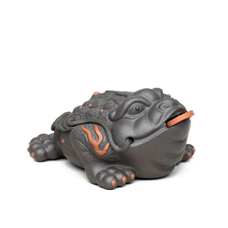 Premium Purple Clay Tea Pet Lucky Golden Toad Statue Tea Carving Accessories Tea Set Decoration Accessories 9.3X6.3X4CM
Premium Purple Clay Tea Pet Lucky Golden Toad Statue Tea Carving Accessories Tea Set Decoration Accessories 9.3X6.3X4CM