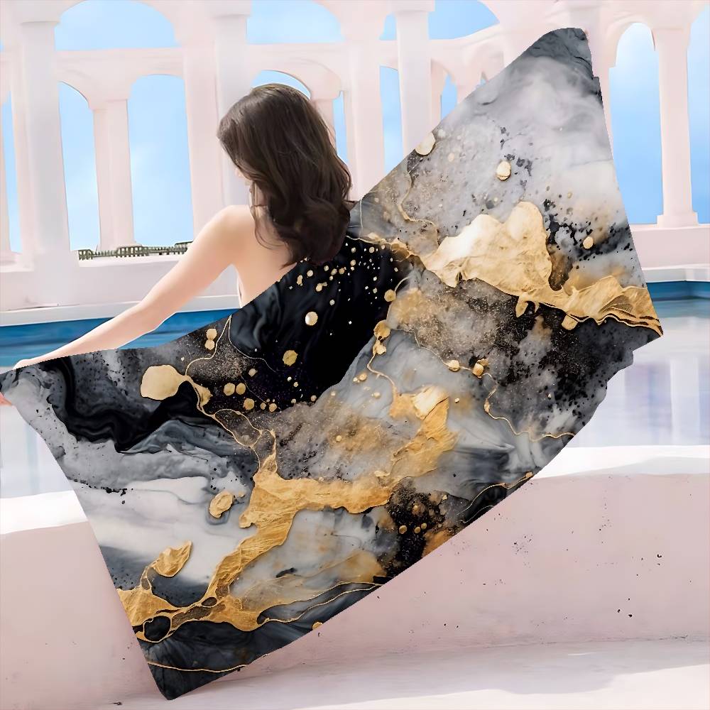 Colour Gold Marble Beach Towel Colorful Bath Towels For Girl Microfiber Quick Dry Sand Free Beach Yoga Spa Gym Pool W30*H60(CM)
Colour Gold Marble Beach Towel Colorful Bath Towels For Girl Microfiber Quick Dry Sand Free Beach Yoga Spa Gym Pool W30*H60(CM)