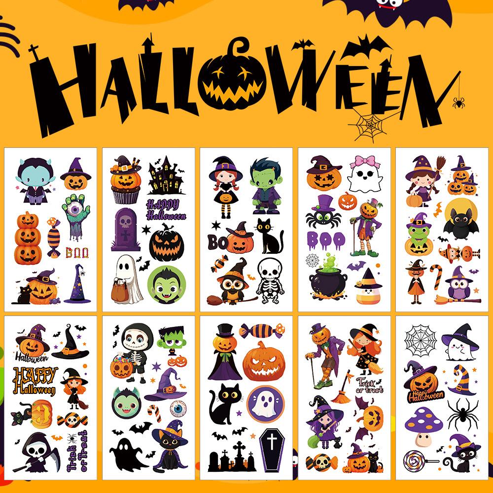 10 Sheets of Cartoon Halloween Temporary Tattoo Stickers Fun Waterproof Assorted Designs Body Tatouages for Party Kids Toy Gift one size
10 Sheets of Cartoon Halloween Temporary Tattoo Stickers Fun Waterproof Assorted Designs Body Tatouages for Party Kids Toy Gift one size