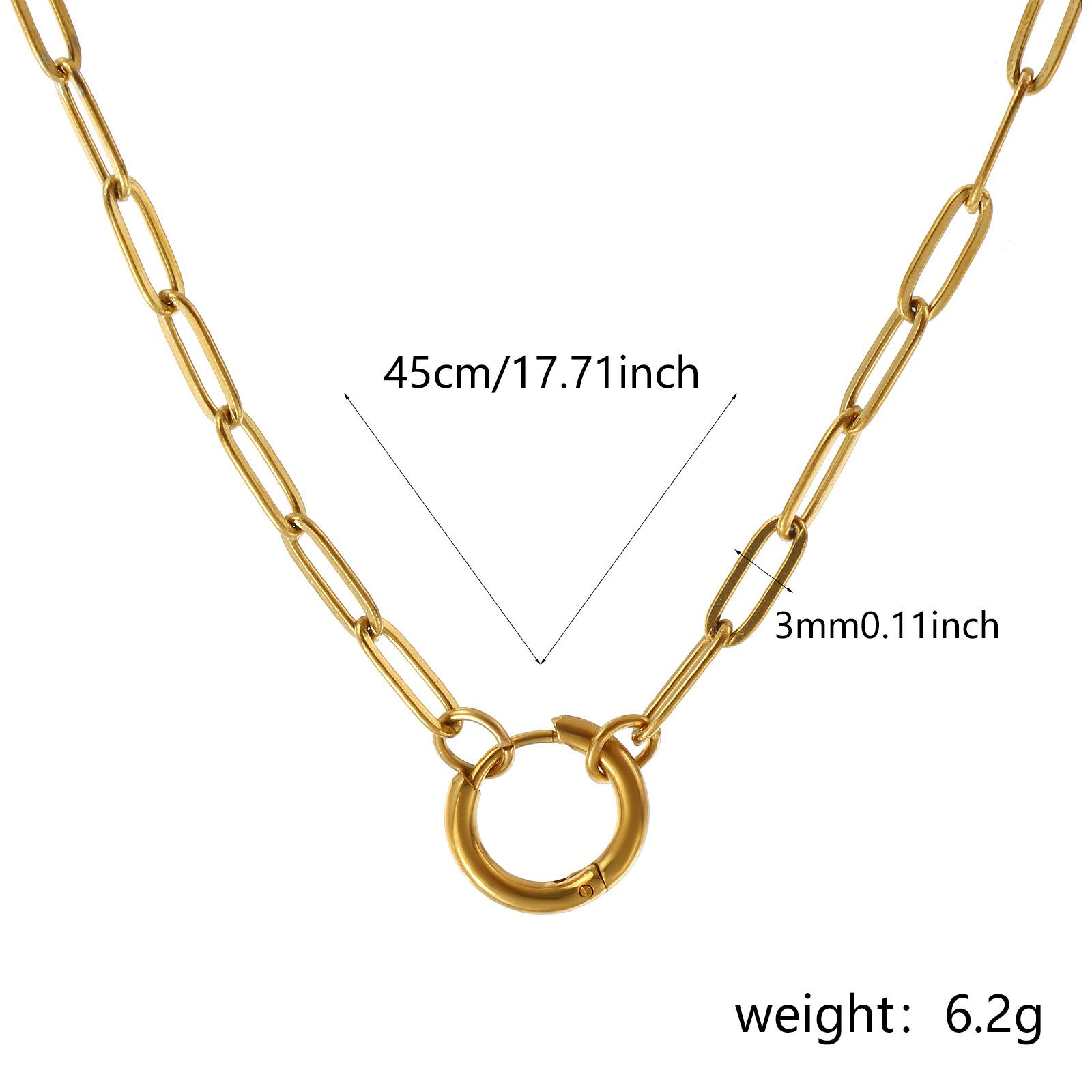 1 Piece 304 Stainless Steel Necklace 18K Gold Plated Necklace With Spring Ring Clasp For Women Minimalist Exquisite Gift
1 Piece 304 Stainless Steel Necklace 18K Gold Plated Necklace With Spring Ring Clasp For Women Minimalist Exquisite Gift