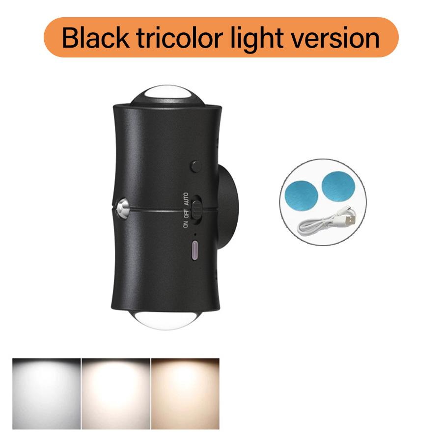 Двухголовочный светодиодный ночник с датчиком движения, трехцветный RGB, перезаряжаемый, магнитный настенный светильник, атмосферный свет для прихожей, лестницы
Двухголовочный светодиодный ночник с датчиком движения, трехцветный RGB, перезаряжаемый, магнитный настенный светильник, атмосферный свет для прихожей, лестницы