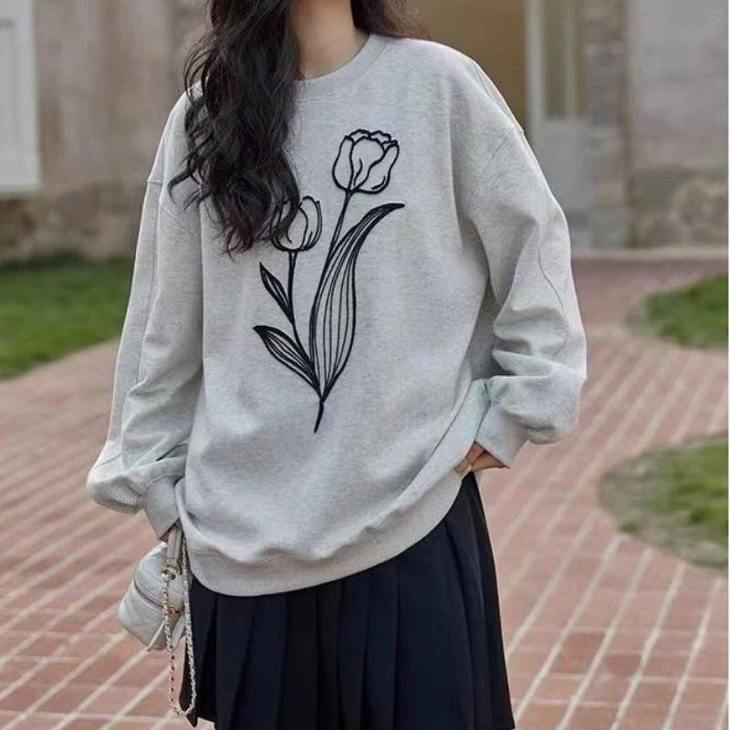 Spring and Autumn New Lazy Style Top Long Sleeve Thin Design Versatile Sweatshirt for Women M сірий
Spring and Autumn New Lazy Style Top Long Sleeve Thin Design Versatile Sweatshirt for Women M сірий