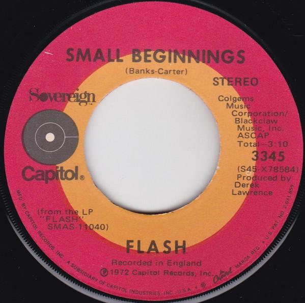 7inch Record FLASH Small Beginnings 3345 Capitol Records 1972 US Rock Used
7inch Record FLASH Small Beginnings 3345 Capitol Records 1972 US Rock Used