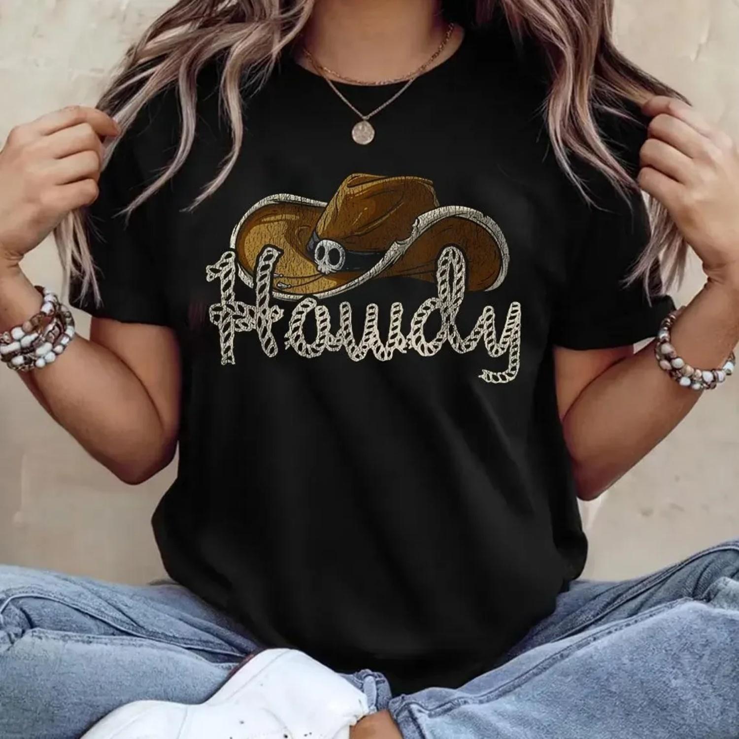 Howdy Western Country Style Print T-shirts ga Graphic Y2K Tee Harajuku Top Female Designer Clothing S
Howdy Western Country Style Print T-shirts ga Graphic Y2K Tee Harajuku Top Female Designer Clothing S
