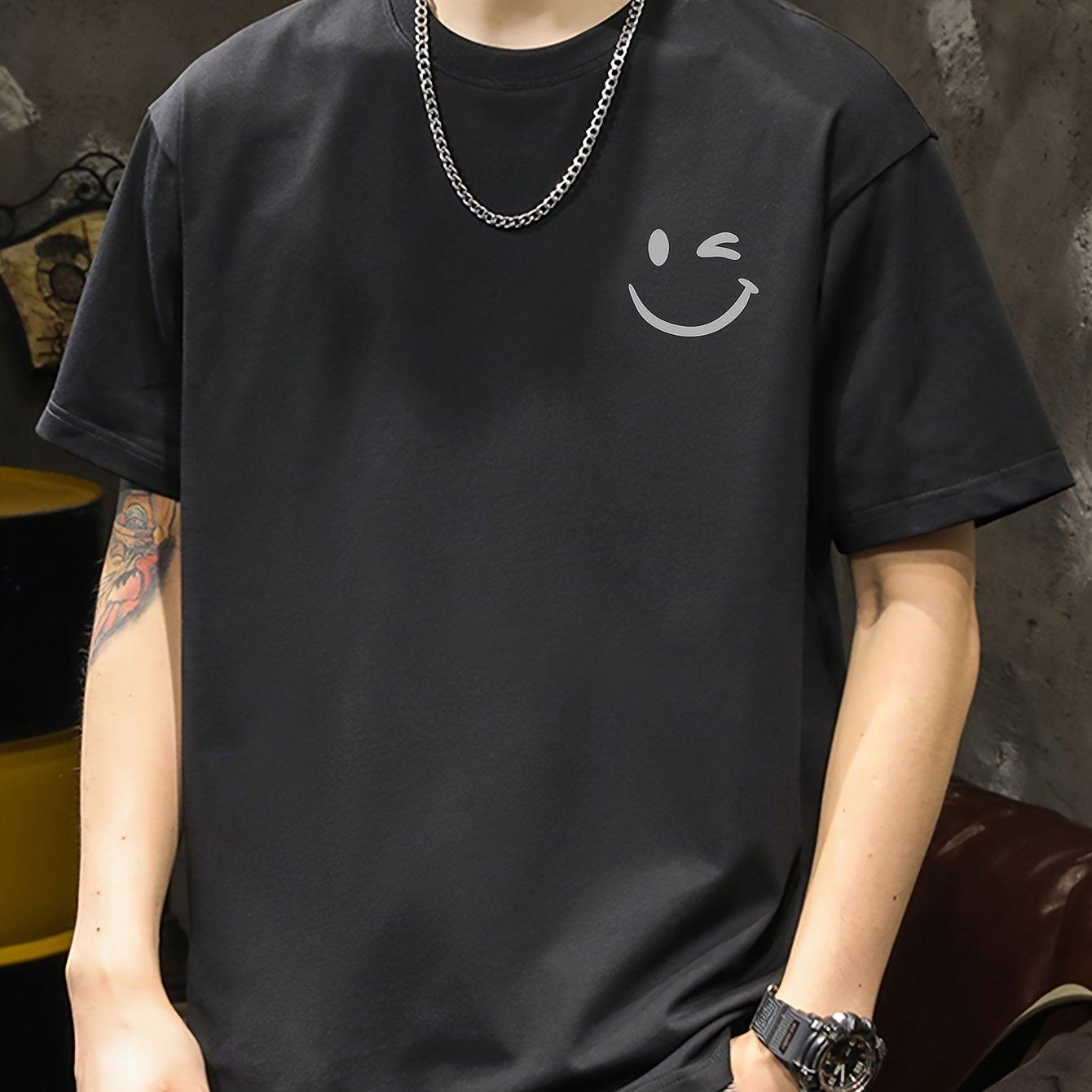 Men s summer 100% pure cotton fashionable casual loose smiling face pattern printed round neck short sleeved T-shirt top 4XL
Men s summer 100% pure cotton fashionable casual loose smiling face pattern printed round neck short sleeved T-shirt top 4XL