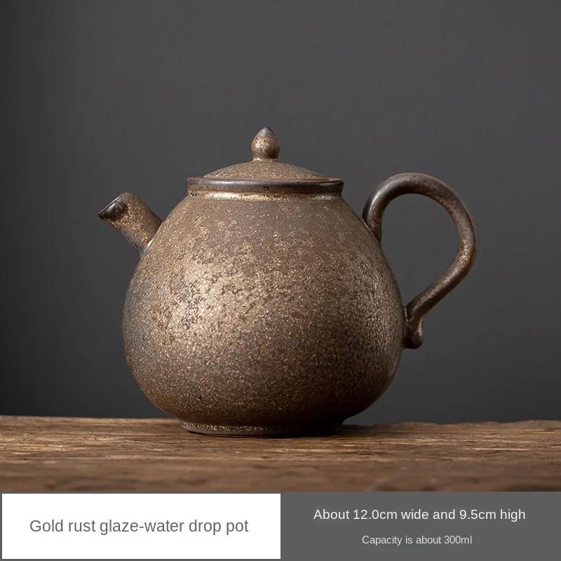 Japanese Gilding Rust Glaze Teapot Vintage Single Teapot Ceramic Filter Tea Separator Pot Tray Anti-Scald Tea Set Tea Kettle
Japanese Gilding Rust Glaze Teapot Vintage Single Teapot Ceramic Filter Tea Separator Pot Tray Anti-Scald Tea Set Tea Kettle