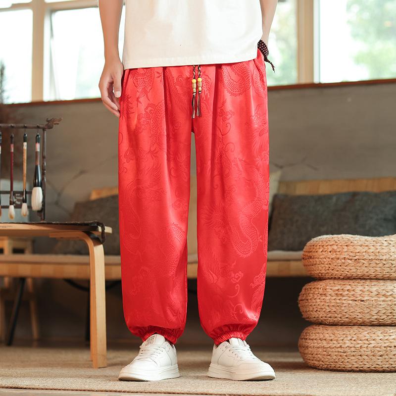 Чоловічі штани Outdoor Pants Lce Silk Dragon Dark Flower Loose Bloomers Wide Leg Casual Trousers Чоловічі XXXXXL червоний
Чоловічі штани Outdoor Pants Lce Silk Dragon Dark Flower Loose Bloomers Wide Leg Casual Trousers Чоловічі XXXXXL червоний