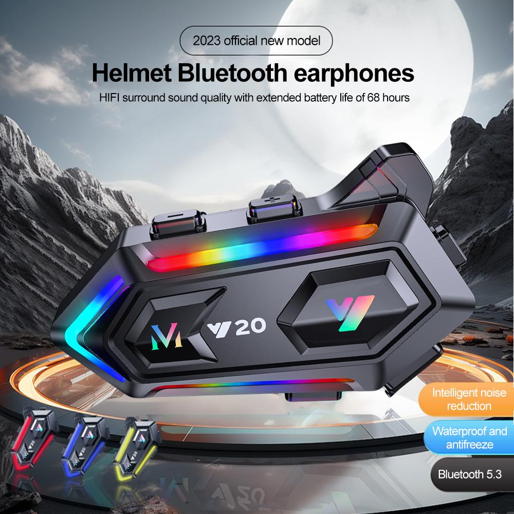 Y20 Bluetooth мотоциклетный шлем гарнитура RGB подсветка HD стерео громкой связи шумоподавление беспроводные мотоциклетные наушники 1000 мАч
Y20 Bluetooth мотоциклетный шлем гарнитура RGB подсветка HD стерео громкой связи шумоподавление беспроводные мотоциклетные наушники 1000 мАч